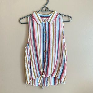 Aéropostale Striped Pastel Tank Top — Size M